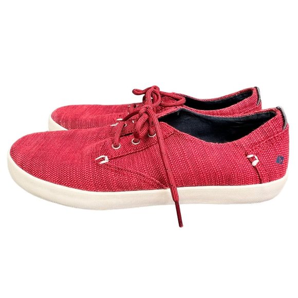 Sperry Bodie Sneaker Shoes size 6 M Big Kids or 8 Women Red Washable Fabric - Picture 2 of 10
